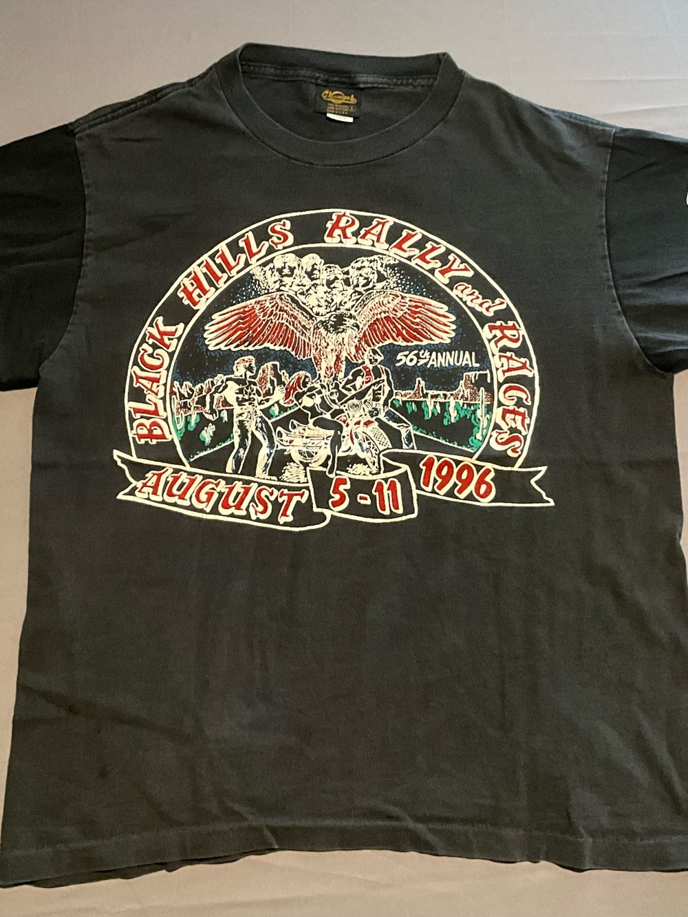 Vintage Sturgis 56th Annual 1996 Black Hills Rally T-Shirt Sz Large Made In USA